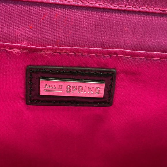 Vegan clutch black patent, like chrome, trim, pink satin interior - Picture 13 of 14